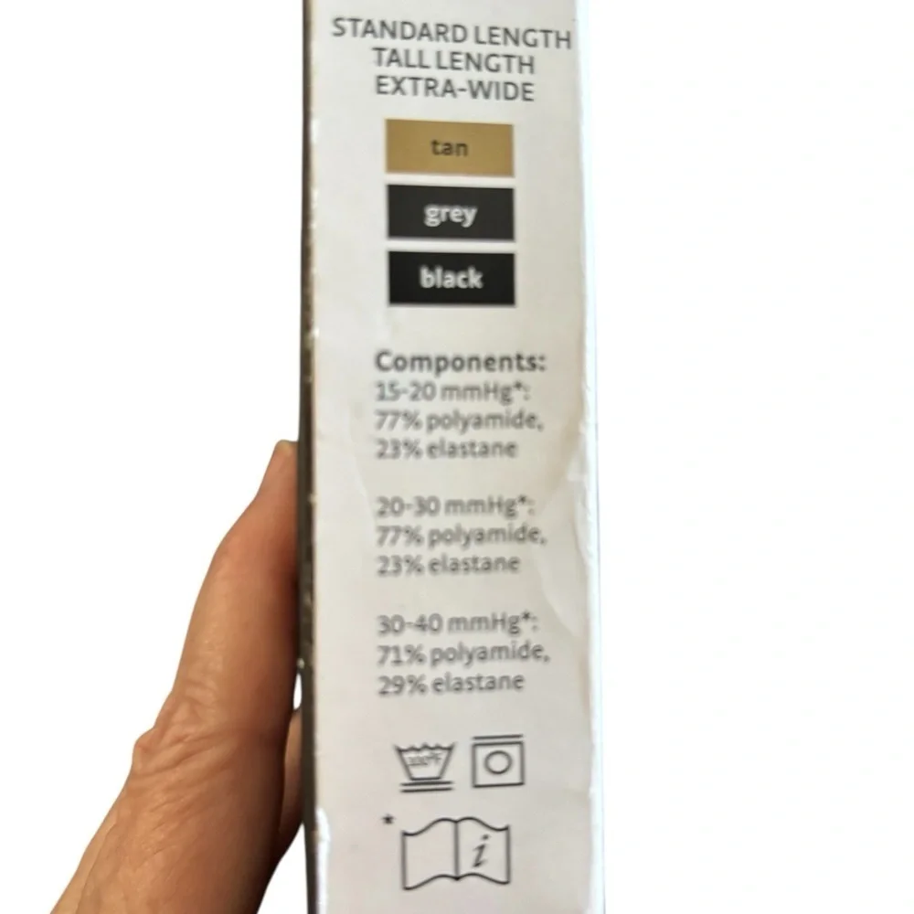Mediven Men’s Compression Socks Sz 15-20 VI Standard Tan Closed Toe Reduce Pain